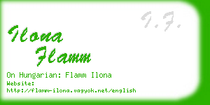 ilona flamm business card